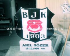 Mermer Baş Taşı Üzerine Loğo ve Arma - Görsel 10
