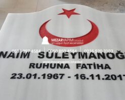Mermer Baş Taşı Üzerine Loğo ve Arma - Görsel 12