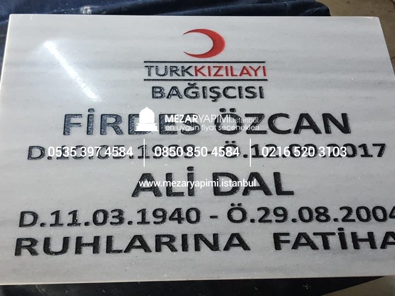 Mermer Baş Taşı Üzerine Loğo ve Arma - Görsel 13