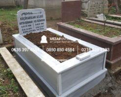 Tek Kişilik Geniş Baş Taşlı Mermer Mezar - Görsel 10