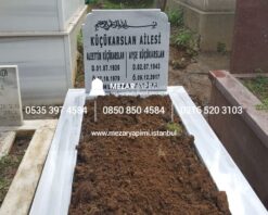 Tek Kişilik Geniş Baş Taşlı Mermer Mezar - Görsel 9