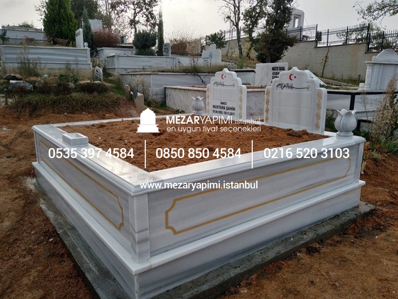 Çift Kişilik Desen İşlemeli Mezar Modeli - Görsel 9