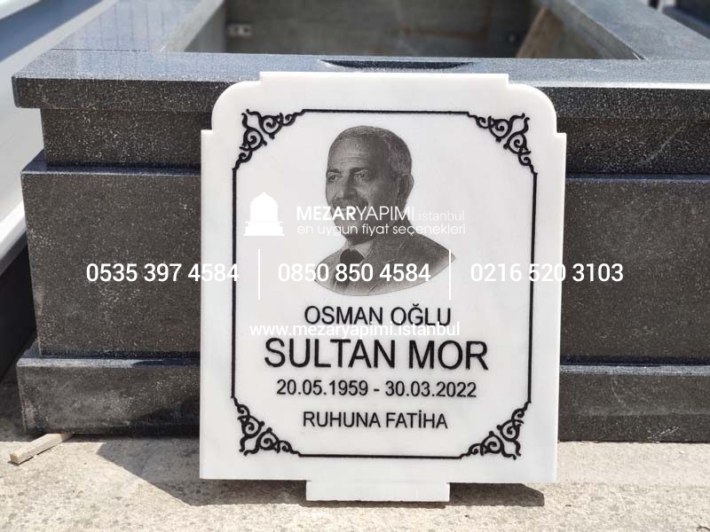 Mermer Mezar Taşı Üzerine Lazer Resim - Görsel 3