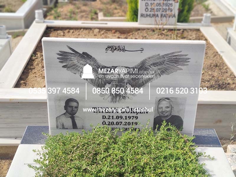 Mermer Mezar Taşı Üzerine Lazer Resim - Görsel 5