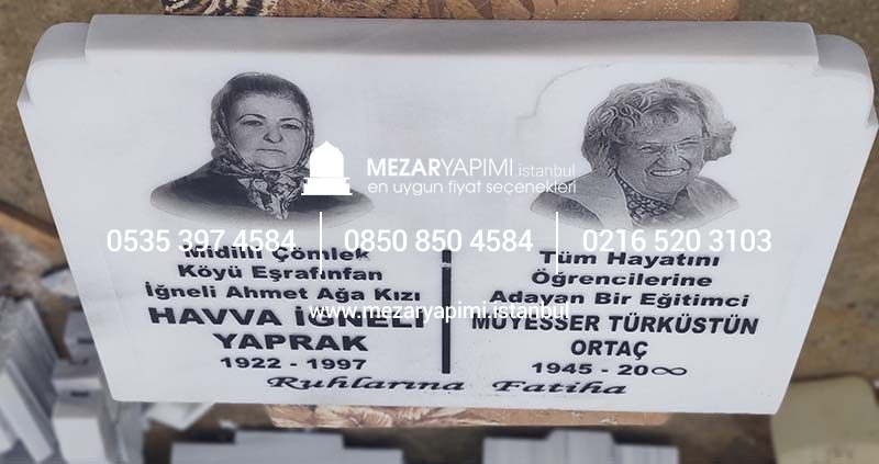 Mermer Mezar Taşı Üzerine Lazer Resim - Görsel 6