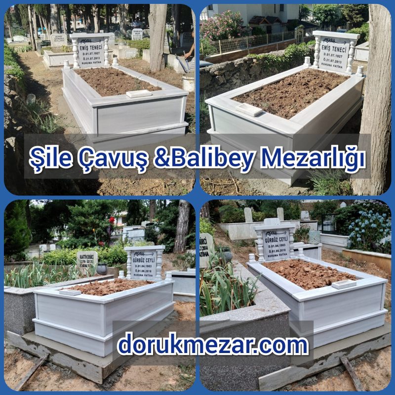 Sile Cavus ve Balibey Mezarligi Mezar Tasi Yapimi Teneci ve Ceyli Ailesi