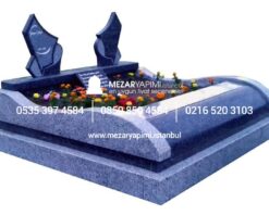 G-118 Özel Kavisli Blok Granit Mezar Modeli - İstanbul Mezar Yapımı