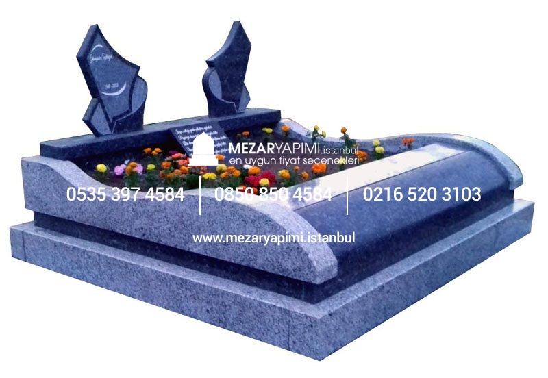 G-118 Özel Kavisli Blok Granit Mezar Modeli - İstanbul Mezar Yapımı