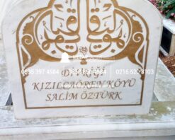 Arapça Yazılı Mezar Baş Taşı Kabartma Yazı - Görsel 4