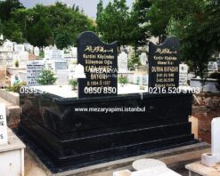İki Kişilik Komple 5 cm Kalınlıkta Siyah Granit Mezar - Görsel 18