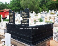 İki Kişilik Komple 5 cm Kalınlıkta Siyah Granit Mezar - Görsel 25