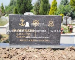 İki Kişilik Komple 5 cm Kalınlıkta Siyah Granit Mezar - Görsel 9