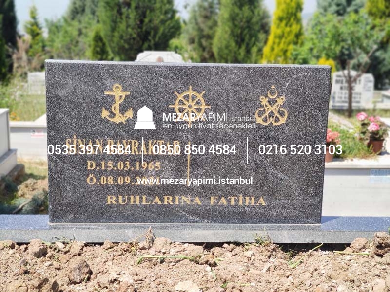 İki Kişilik Komple 5 cm Kalınlıkta Siyah Granit Mezar - Görsel 11