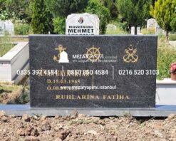 İki Kişilik Komple 5 cm Kalınlıkta Siyah Granit Mezar - Görsel 23