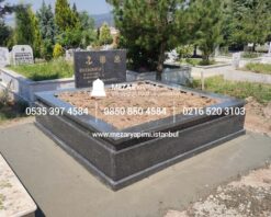 İki Kişilik Komple 5 cm Kalınlıkta Siyah Granit Mezar - Görsel 26