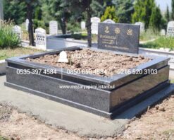 İki Kişilik Komple 5 cm Kalınlıkta Siyah Granit Mezar - Görsel 4