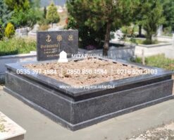 İki Kişilik Komple 5 cm Kalınlıkta Siyah Granit Mezar - Görsel 14