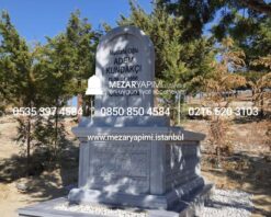 M-21 Rölyef Kabartmalı Mermer Mezar Modeli - Görsel 7