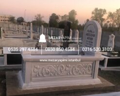 M-21 Rölyef Kabartmalı Mermer Mezar Modeli - Görsel 3