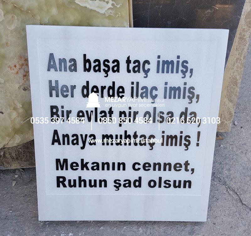 Kabartma Yazı Mermer Baştaşı - Görsel 11