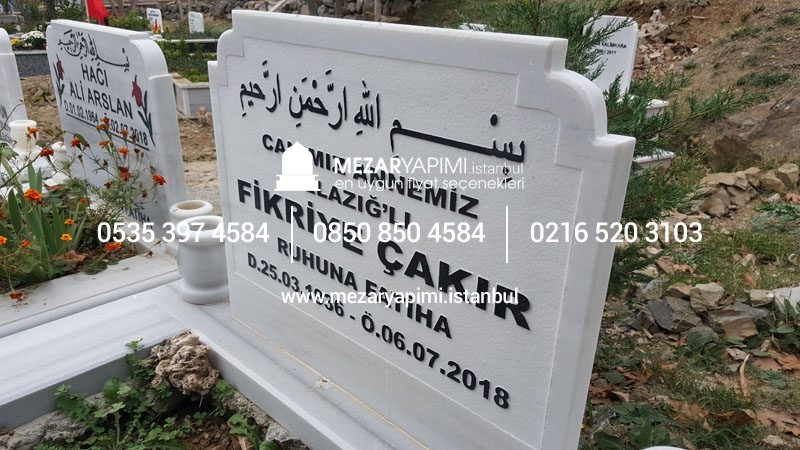 Kabartma Yazı Mermer Baştaşı - Görsel 16