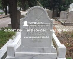 Kabartma Yazı Mermer Baştaşı - Görsel 4