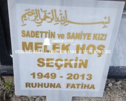 Kabartma Yazı Mermer Baştaşı - Görsel 12