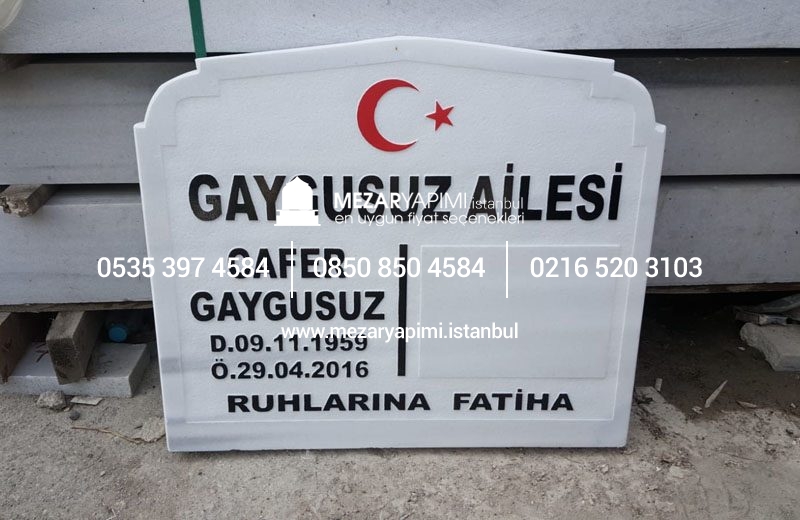 Kabartma Yazı Mermer Baştaşı - Görsel 2