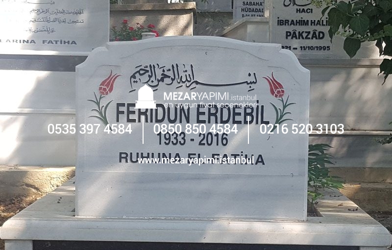 Kabartma Yazı Mermer Baştaşı - Görsel 7