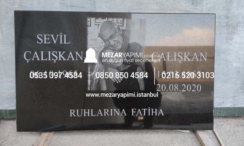 Mezar Taşı Üzerine Lazer Resim 100x60cm - Görsel 3