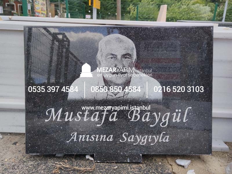 Mezar Taşı Üzerine Lazer Resim 80x60cm