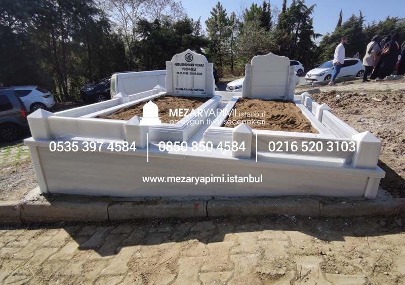 Özel Yapım Mermer Kafesli Mezar Modeli - Görsel 3