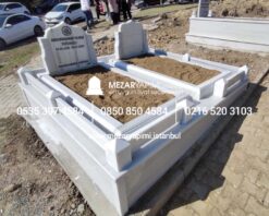 Özel Yapım Mermer Kafesli Mezar Modeli - Görsel 8
