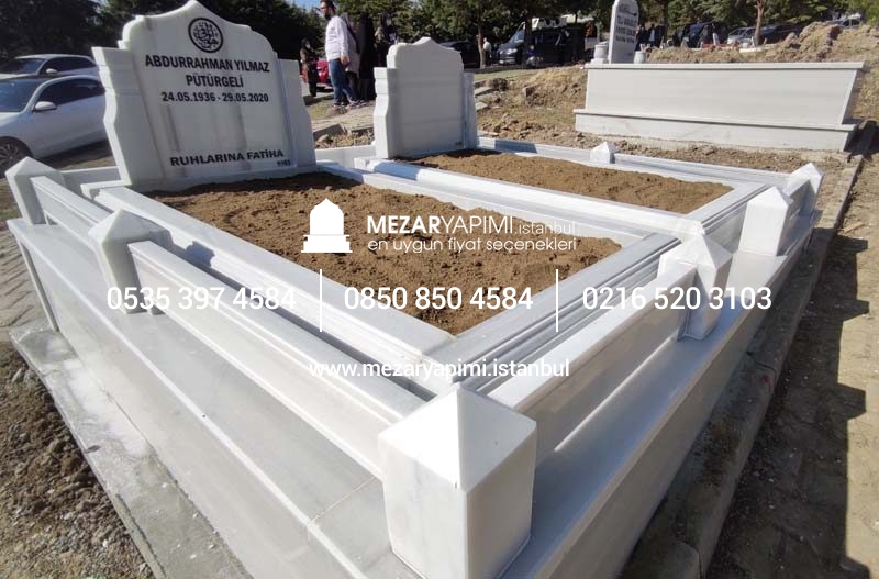 Özel Yapım Mermer Kafesli Mezar Modeli - Görsel 2