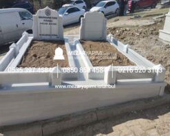 Özel Yapım Mermer Kafesli Mezar Modeli - Görsel 6