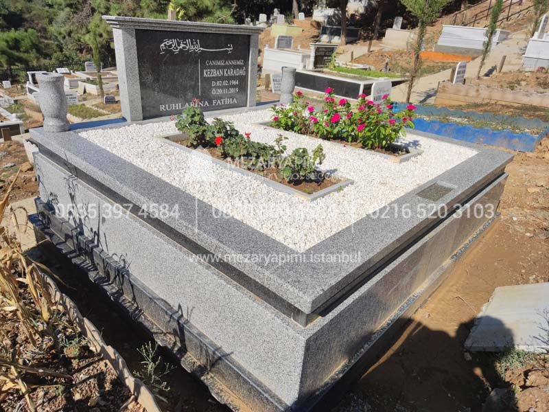 Cift Kisilik Beta Granit Komple 5cm Kalinlikta Blok Mezar 8