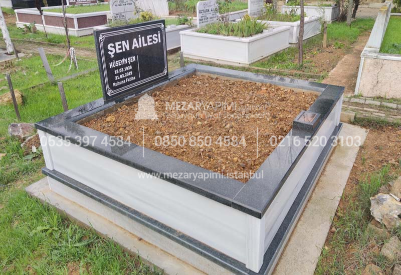 İki KiSilik BaS Tasi Kupeste Supurgelik Granit Mezar
