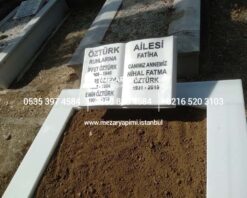 Alternative view of Tek Kişilik Baş Taşı Kitabe Süt Beyazı Mermer Mezar
