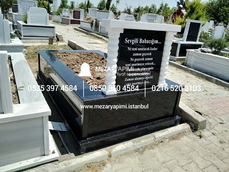 Tek Kişilik Komple Granit Mermer Sütunlu Model - Görsel 7