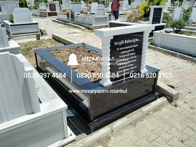 Tek Kişilik Komple Granit Mermer Sütunlu Model - Görsel 2