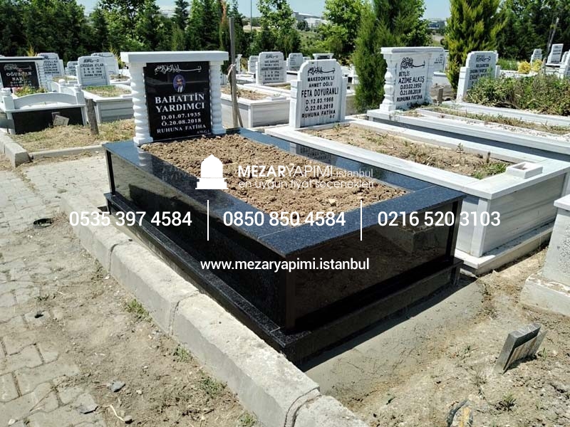 Tek Kişilik Komple Granit Mermer Sütunlu Model