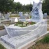 Tekne Gemi Modeli Blok Mermer Mezar