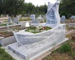 Tekne Gemi Modeli Blok Mermer Mezar