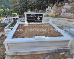 cift Kisilik Bas Tasi Granit Sutunlu Mermer Mezar-1