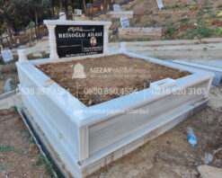 cift Kisilik Bas Tasi Granit Sutunlu Mermer Mezar
