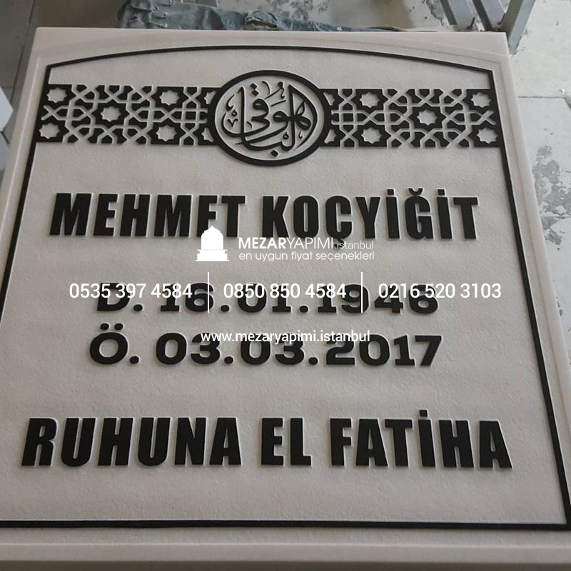 Desen İşlemeli Mermer Mezar Taşı Modelleri - Görsel 5