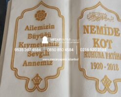 Desen İşlemeli Mermer Mezar Taşı Modelleri - Görsel 3