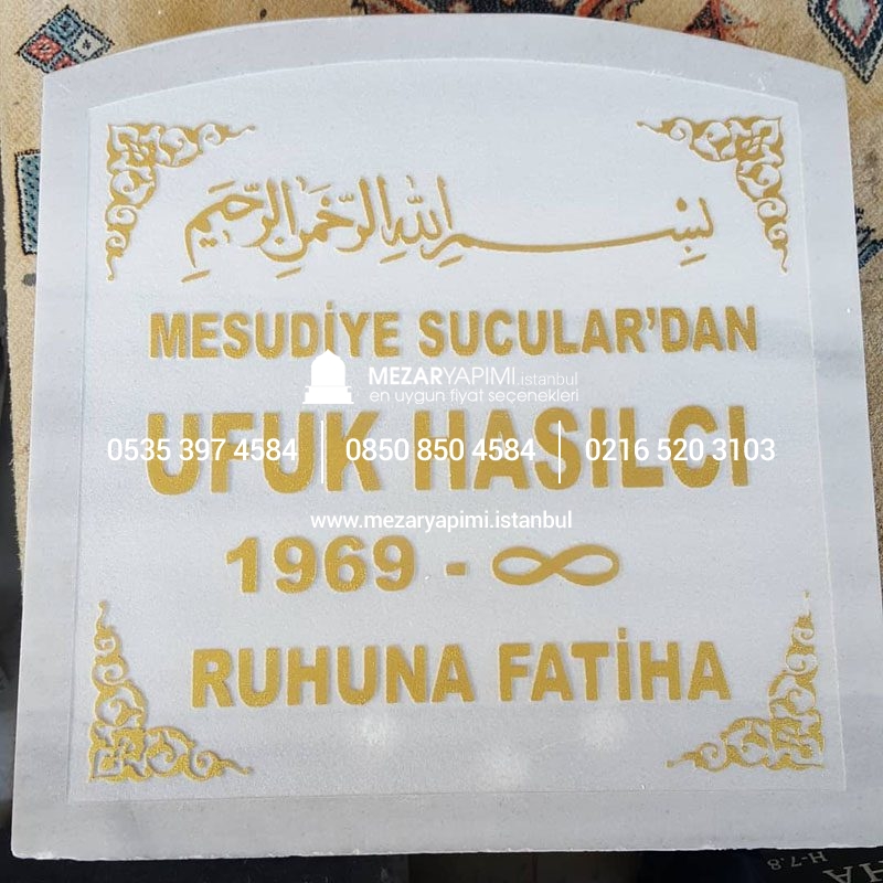 Desen İşlemeli Mermer Mezar Taşı Modelleri - Görsel 4