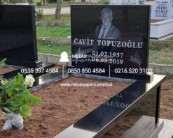 Komple 5 cm Kalınlıkta Absolute Black Siyah Granit Mezar - Görsel 6