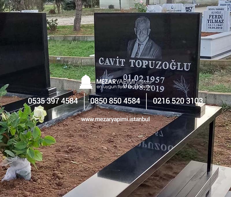 Komple 5 cm Kalınlıkta Absolute Black Siyah Granit Mezar - Görsel 6